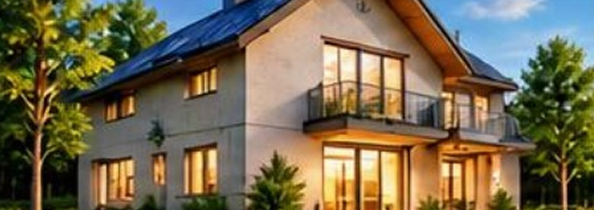 Detached house with solar roof
