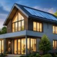 House with solar roof