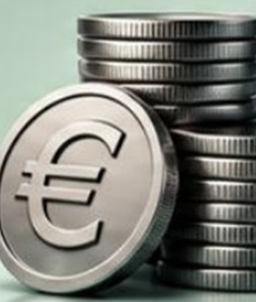 Stack of euro coins